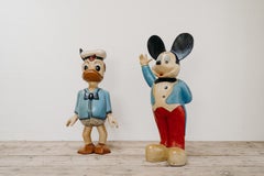Donald and Mickey, Wooden Sculptures