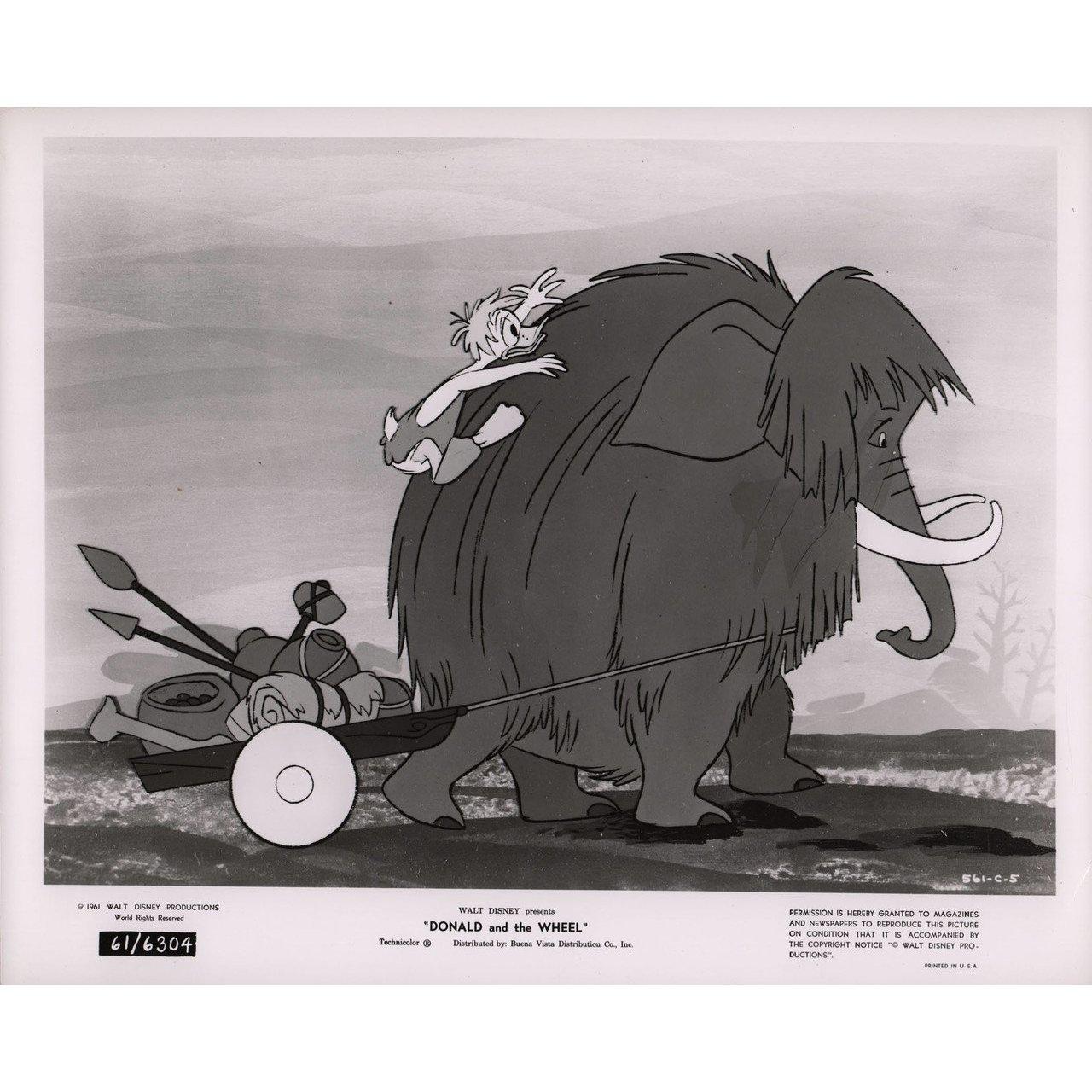 Original 1961 U.S. silver gelatin single-weight photo for the film Donald and the Wheel directed by Hamilton Luske with Bill Cole / Bill Lee / Thurl Ravenscroft / Max Smith. Fine condition. Please note: the size is stated in inches and the actual