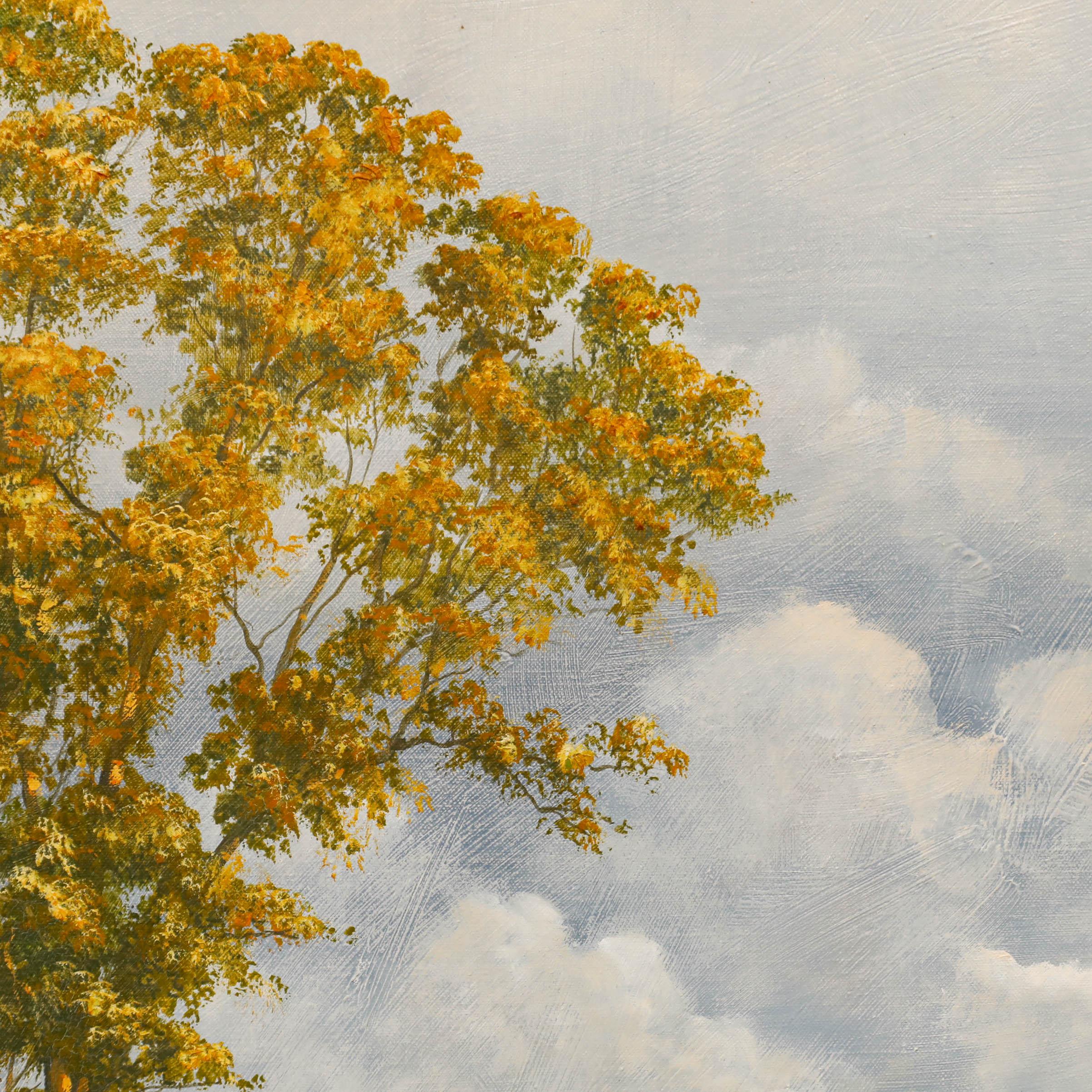 Donald Ayres (n.1936) - Siglo XX Óleo, Las colinas en otoño en venta 3