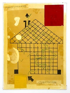 Casa e colibrì (set unico di 2 collage)