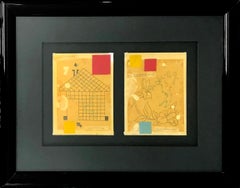 Casa y colibrí (conjunto único de 2 collages)