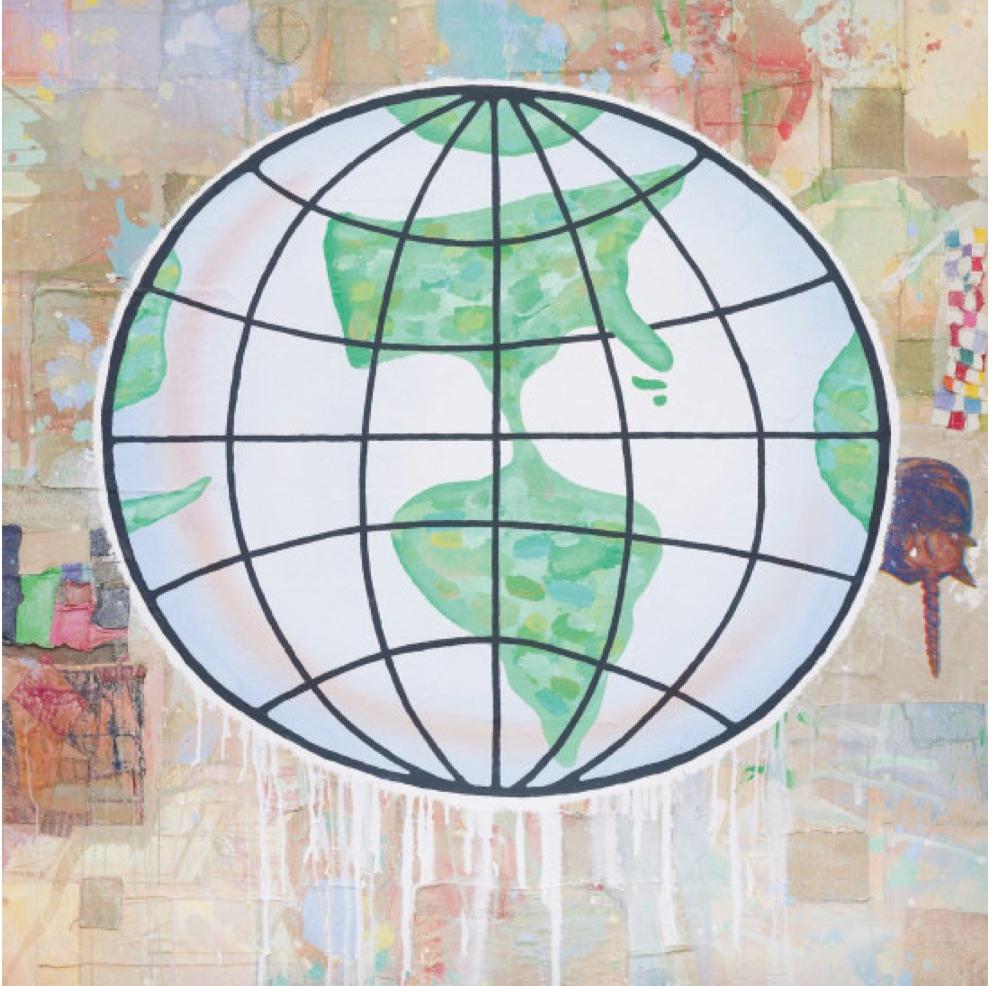 Globe - Painting by Donald Baechler