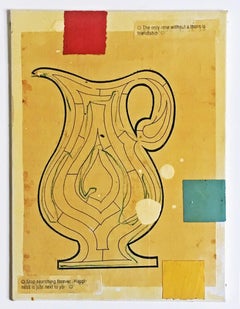 Quadro di Donald Baechler, "L'unica rosa senza spina è l'amicizia", Firmato