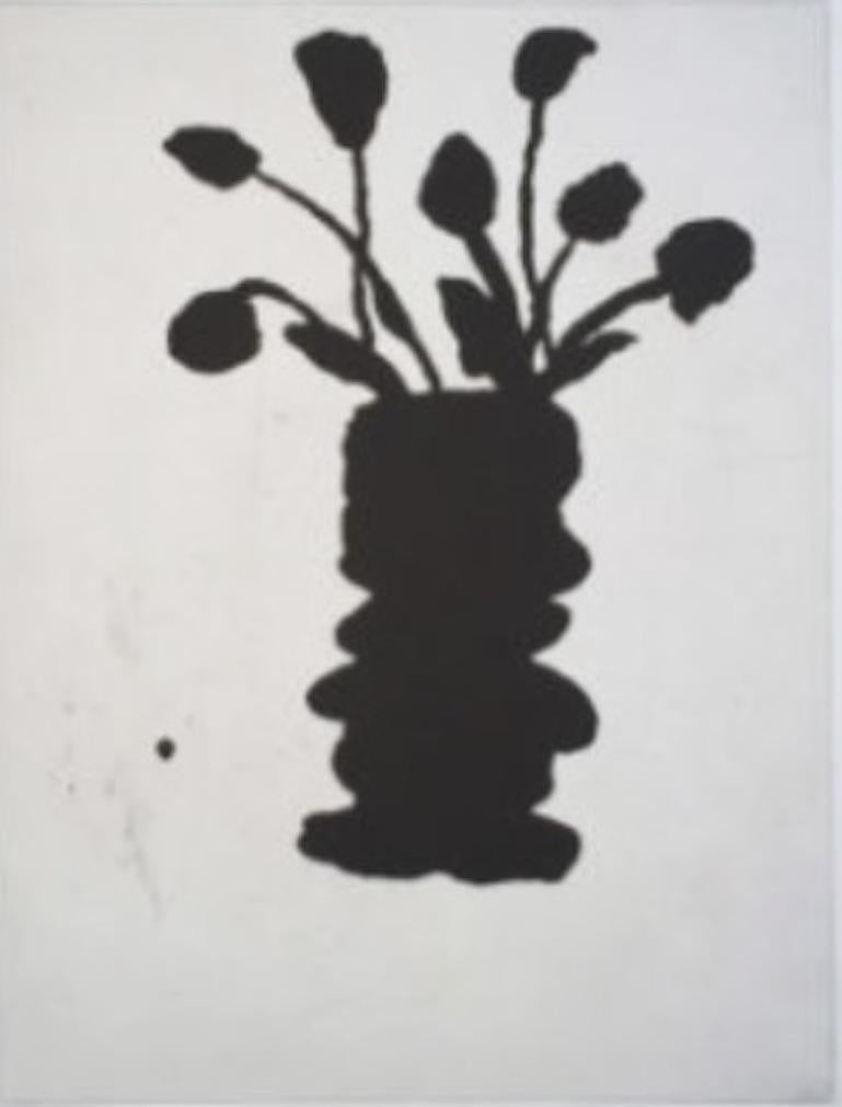 Donald Baechler Still-Life Print - 6 Flowers, II