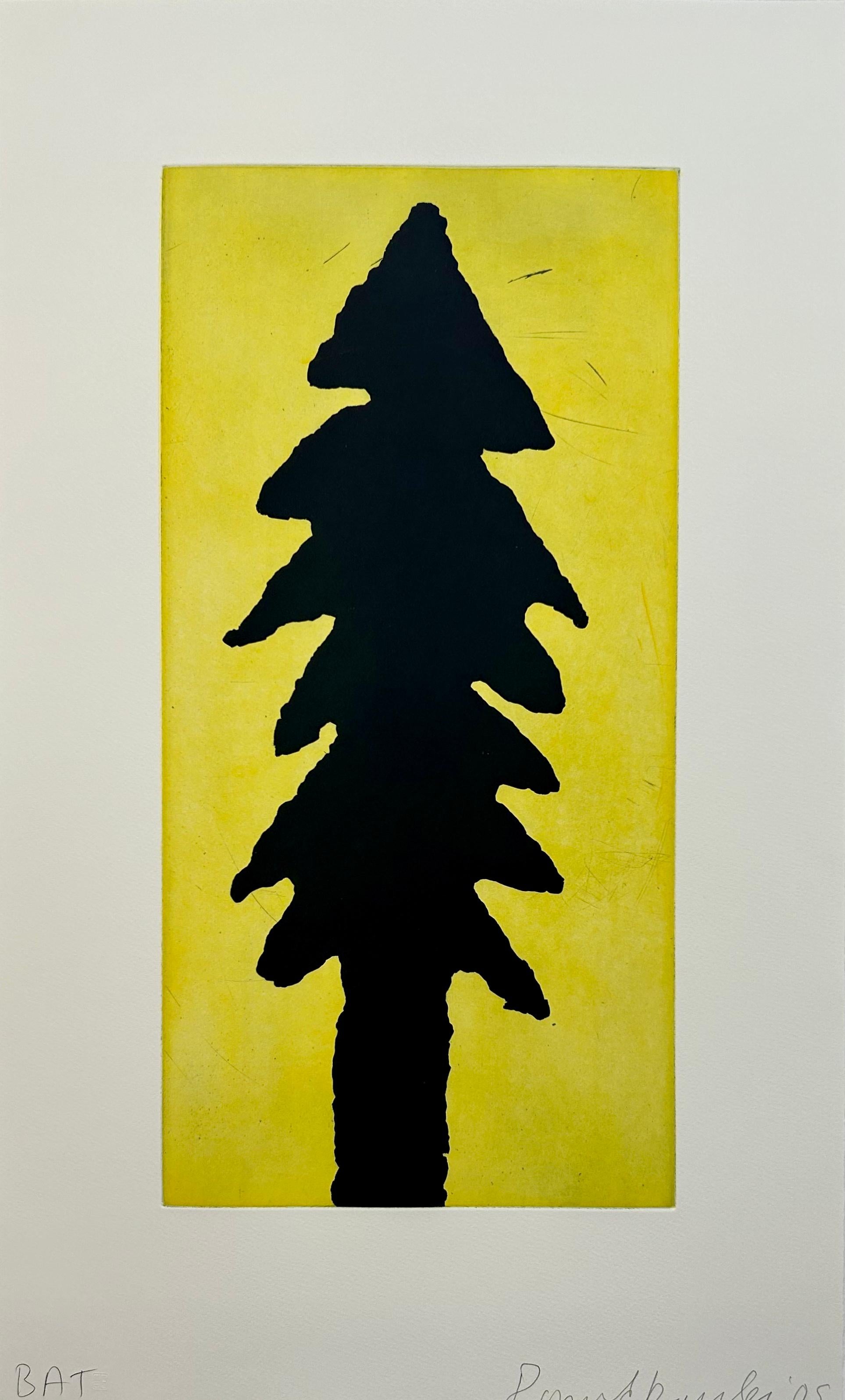 Donald Baechler Landscape Print - Blue Spruce
