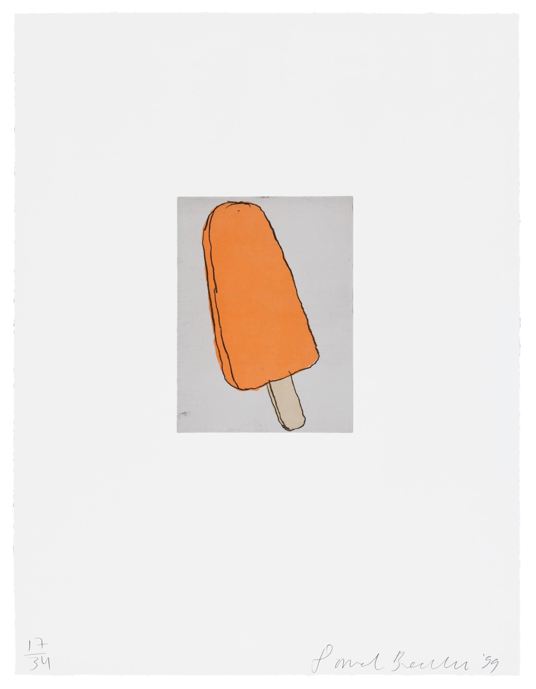 Donald Baechler, Creamsicle, 1999:
A fun, whimsical, and highly decorative signed limited edition Baechler piece that works well in any setting.  

Medium: Soft-ground etching and aquatint on Magnani Pescia paper.
Sheet size: 22 x 17 inches
Hand