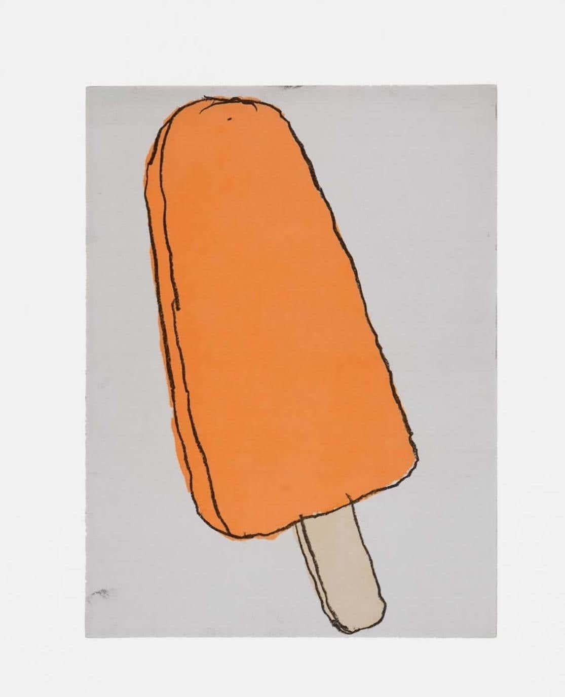 Donald Baechler, Creamsicle, 1999:
A fun, whimsical, and highly decorative signed limited edition Baechler piece that works well in any setting.  

Medium: Soft-ground etching and aquatint on Magnani Pescia paper.
Sheet size: 22 x 17 inches
Hand
