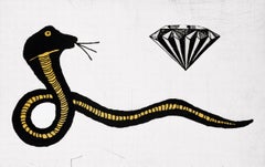Vintage Donald Baechler Diamond Snake (Donald Baechler prints)