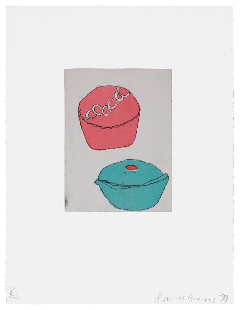 Donald Baechler Pastelitos rojos y azules 1999 (Grabados de Donald Baechler) en venta 1