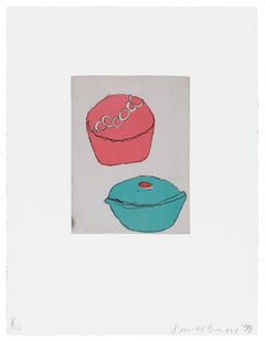 Donald Baechler Red + Blue Cup Cakes 1999 (Donald Baechler prints)