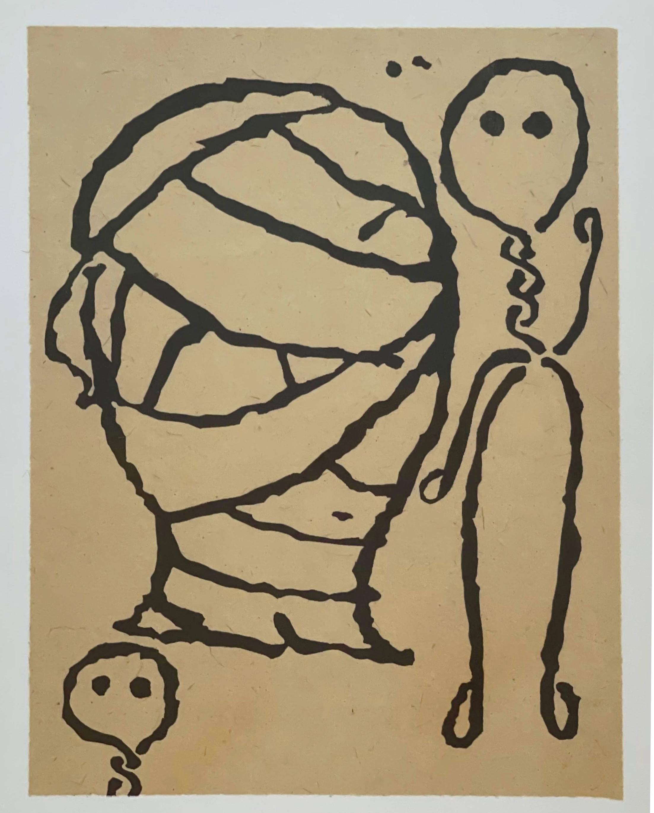 Donald Baechler
La mamma benefica, 2005
Stampa su linoleum, un colore, con chine colle, su carta Rives BFK
Rara stampa da un'edizione di soli 17 esemplari, con foglio di documentazione dello Studio dell'artista
Firmato a mano, numerato 7/17 e datato