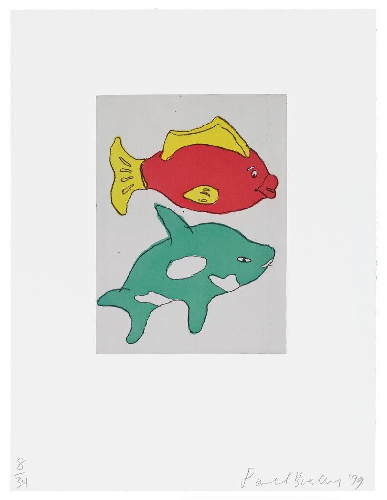 Donald Baechler Zwei Fische 1999 (Donald Baechler Drucke) im Angebot 2