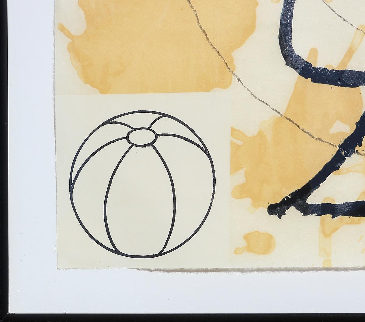 “Onion Eater II” Neutral Toned Surreal Contemporary Abstract Silkscreen  2