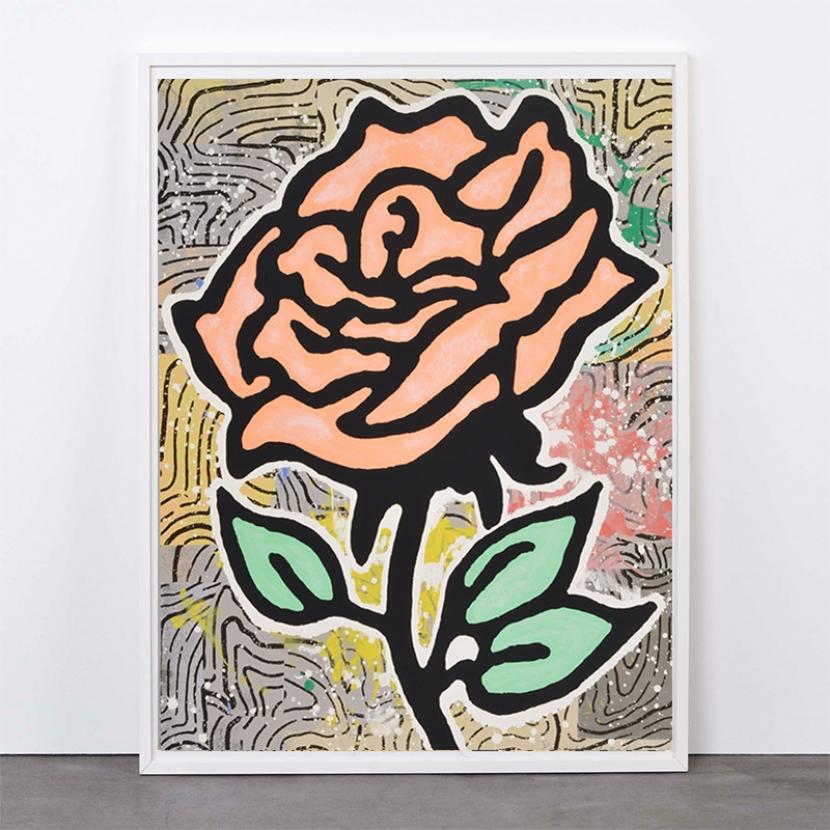 Orange Rose von Donald Baechler, Zeitgenössische Kunst, Siebdruck, Amerikanisch  im Angebot 9