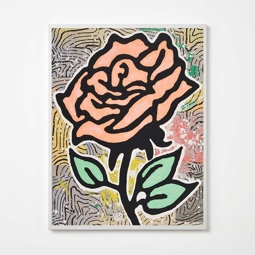 Orange Rose von Donald Baechler, Zeitgenössische Kunst, Siebdruck, Amerikanisch  im Angebot 8