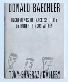 Lt Ed Tony Shafrazi exhibition catalogue (hand signed, dated by Donald Baechler)