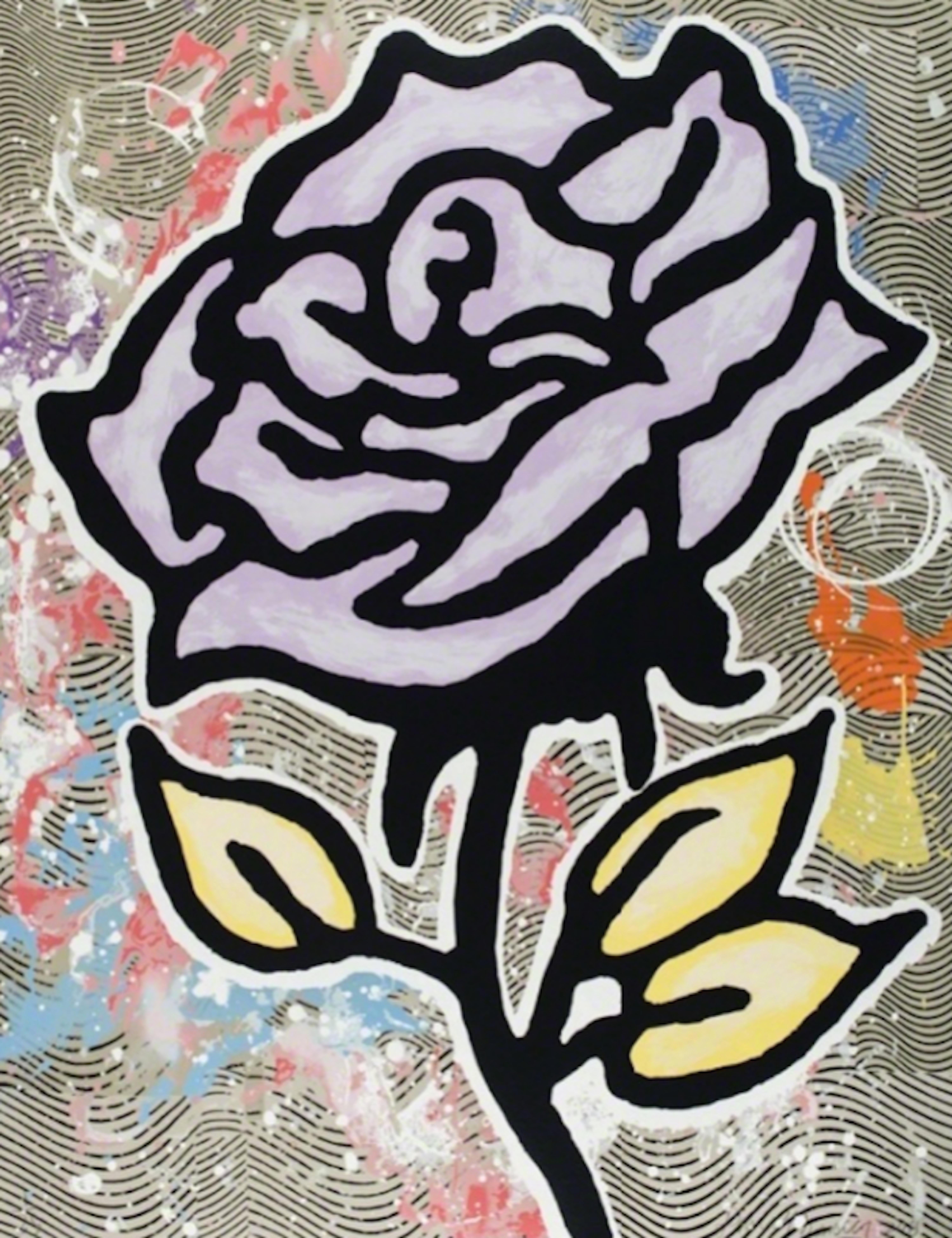 Donald Baechler Figurative Print - Violet Rose