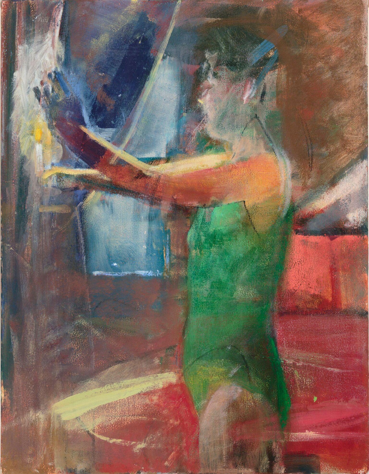 Donald Beal Figurative Painting - Woman with a Candle