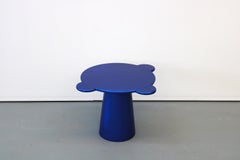 Contemporary Coffee Table Blue Donald Wood by Chapel Petrassi