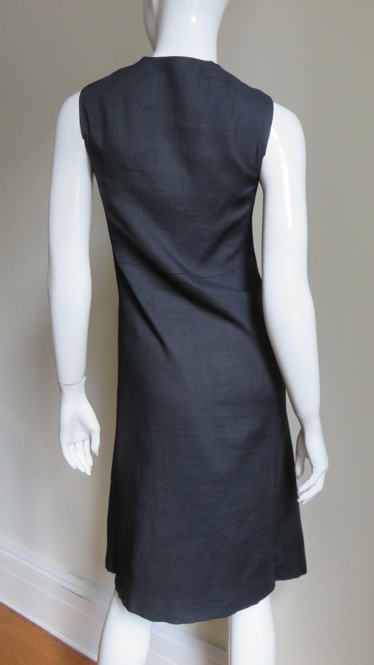 Donald Brooks 1970s Linen Dress For Sale 7