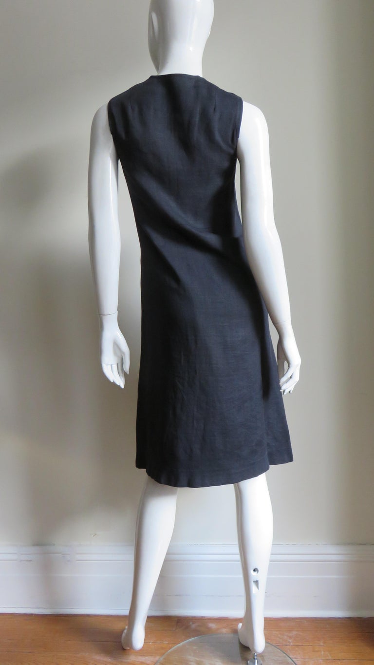 Donald Brooks 1970s Linen Dress For Sale 9