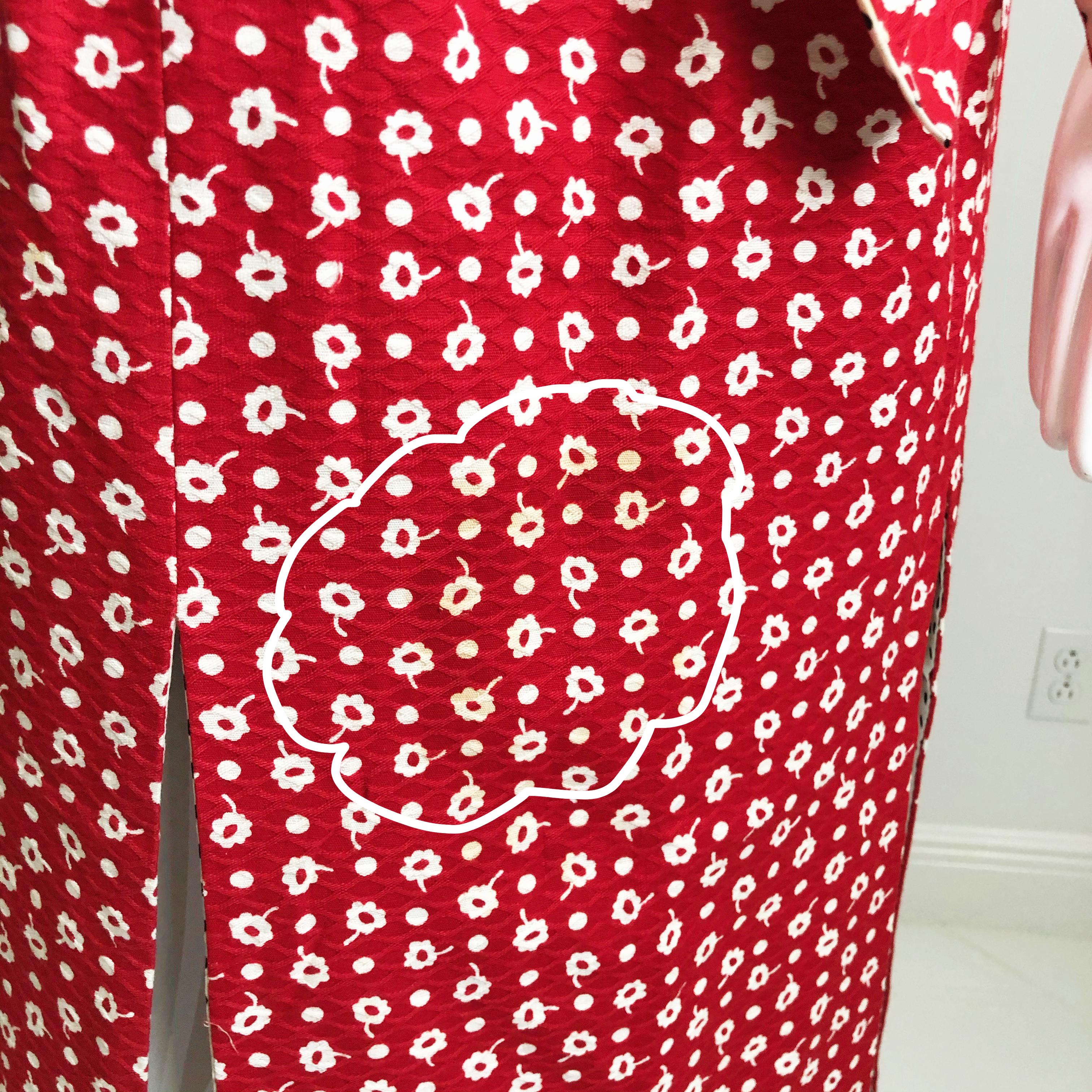 Donald Brooks Boutique Halter Top & Maxi Skirt 2pc Set Red White Floral Sz M 60s 4