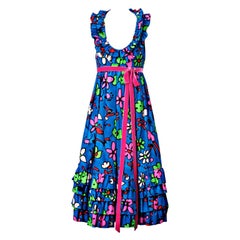Donald Brooks geblümtes Sommer Partykleid aus Baumwolle