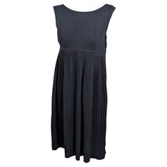 Donald Brooks Pleated Wool Jersey Baby Doll Dress