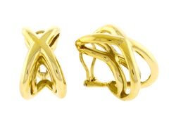 Donald Claflin for Tiffany & Co. 18K Gelbgold Crisscross-Ohrringe