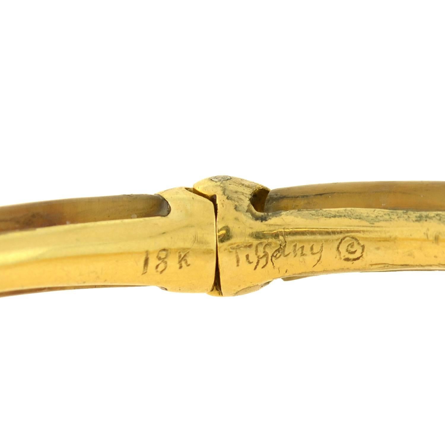 Modern Donald Claflin for Tiffany & Co. Rare Vintage Horn Horse Leg Bangle Bracelet