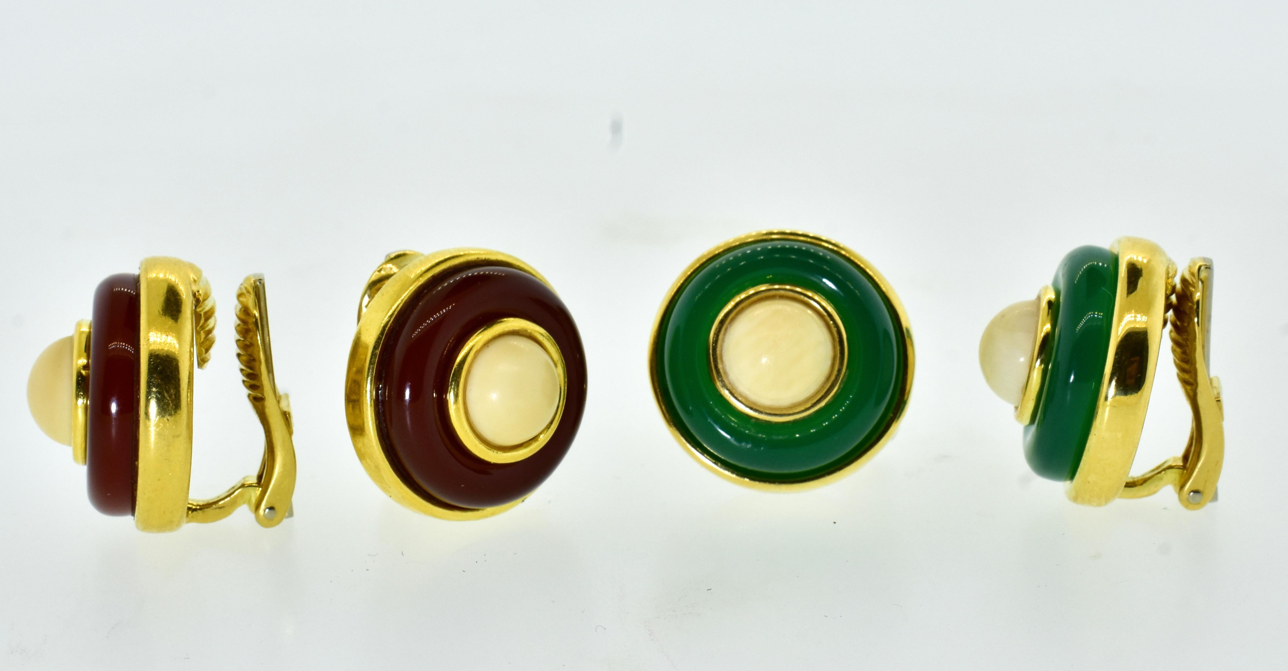 Donald Claflin for Tiffany Vintage 18K Set of Two Pair of Earrings, c. 1960 For Sale 7