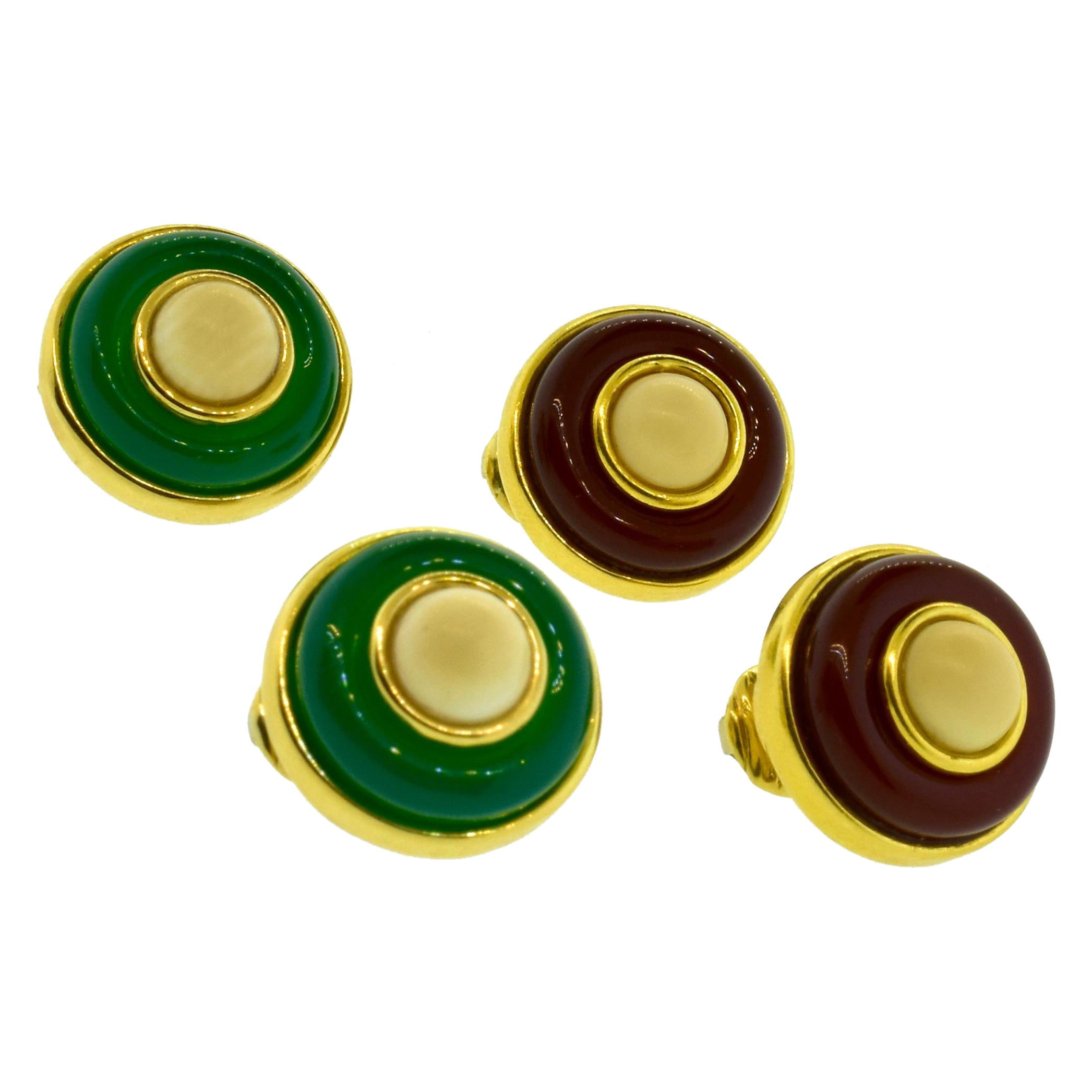 Donald Claflin for Tiffany Vintage 18K Set of Two Pair of Earrings, c. 1960 For Sale