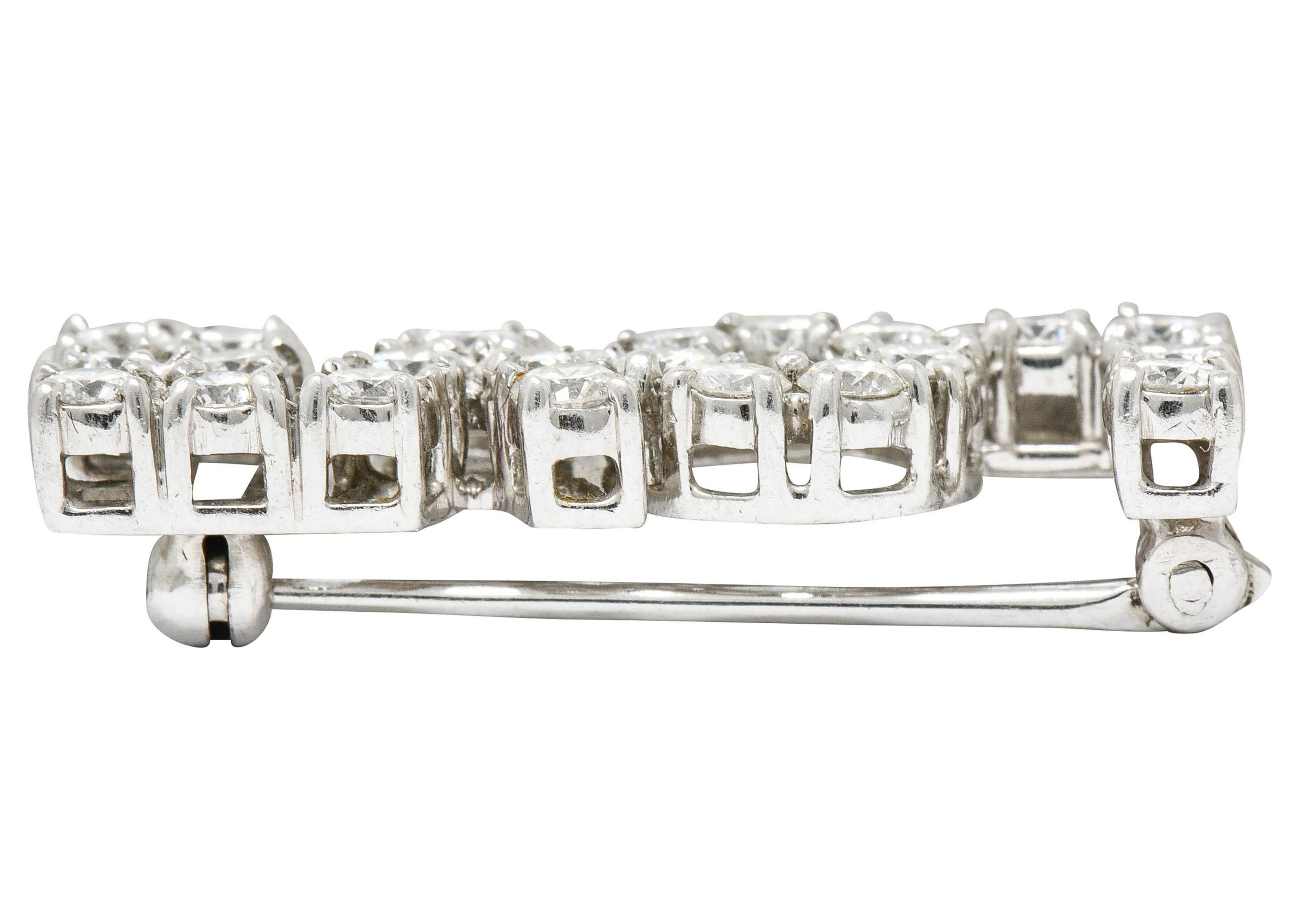 Donald Claflin Tiffany & Co. 2.16 Carat Diamond Platinum Love Brooch 1