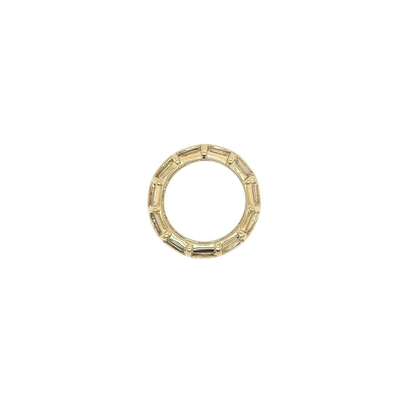 Baguette Cut DONALD CLAFLIN, TIFFANY & CO., Yellow Gold and Diamond Eternity Band 
