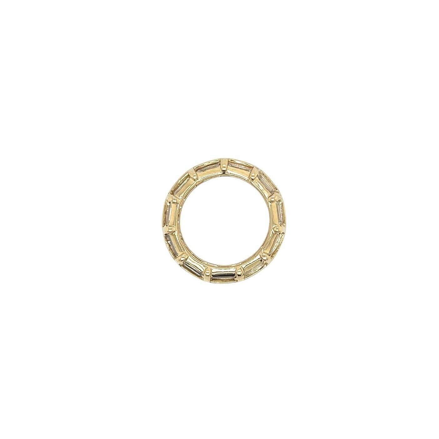 Baguette Cut DONALD CLAFLIN, TIFFANY & CO., Yellow Gold and Diamond Eternity Band