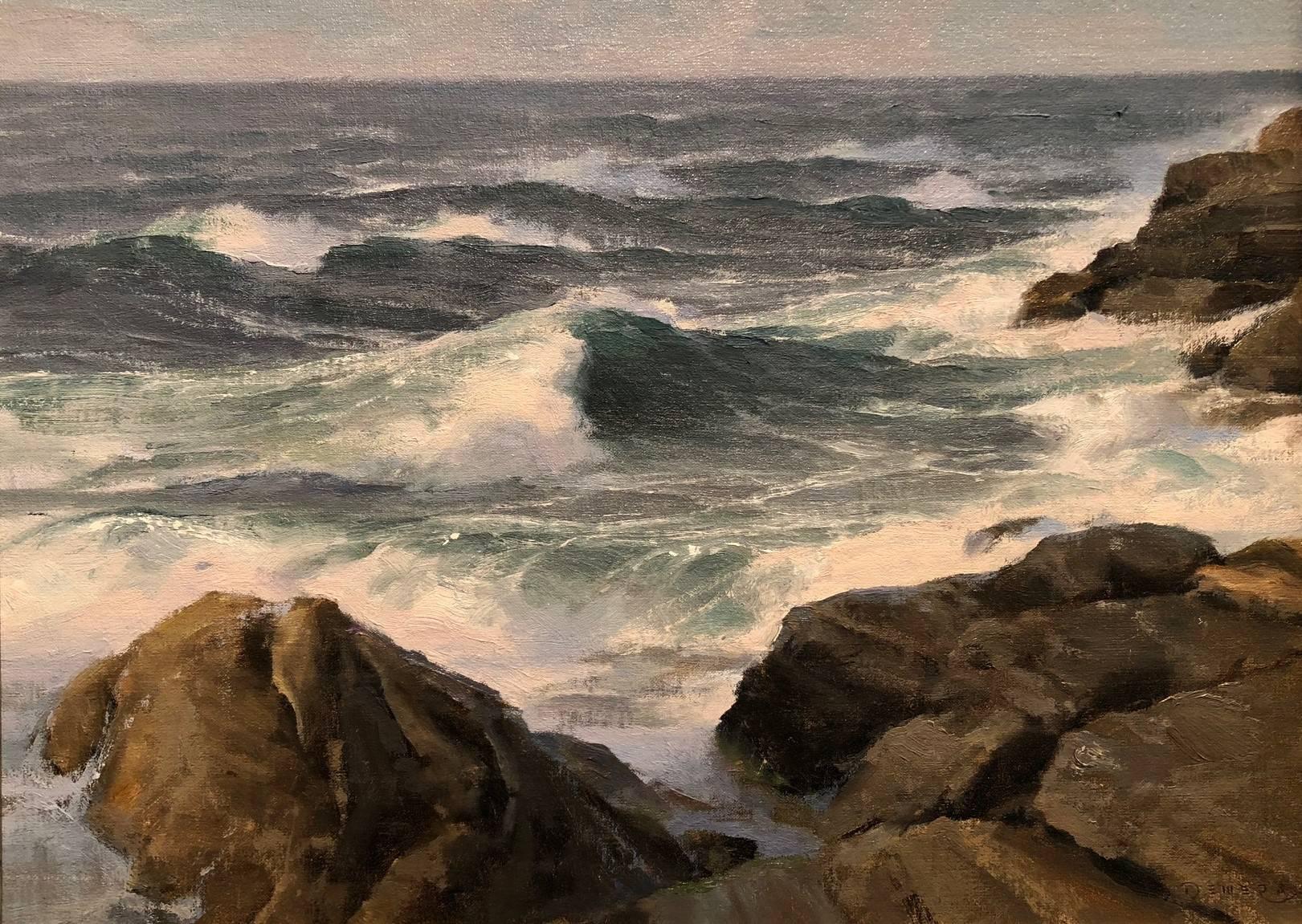 Donald Demers Landscape Painting - Pemaquid Surf