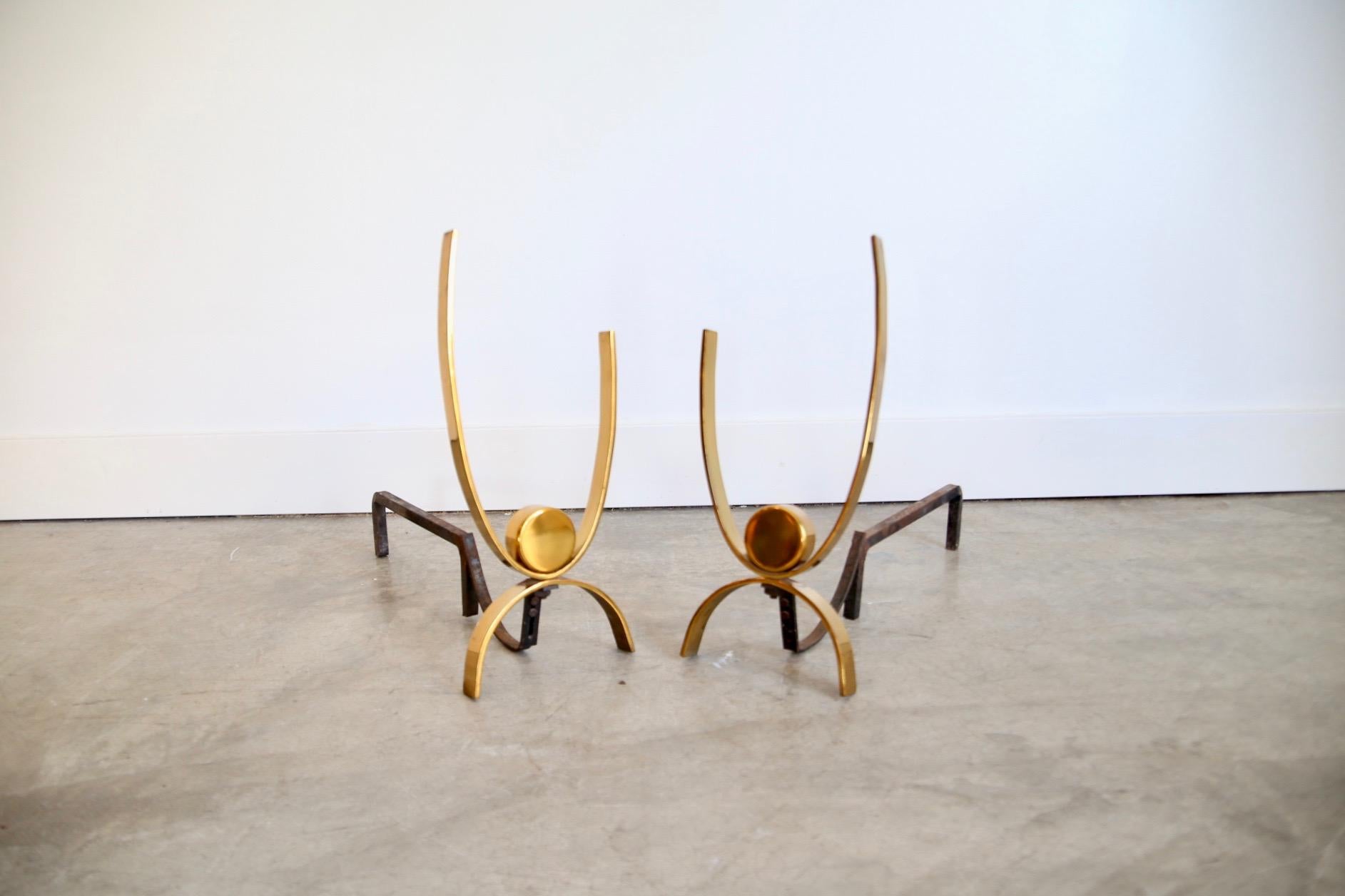 Mid-20th Century Donald Deskey Andirons