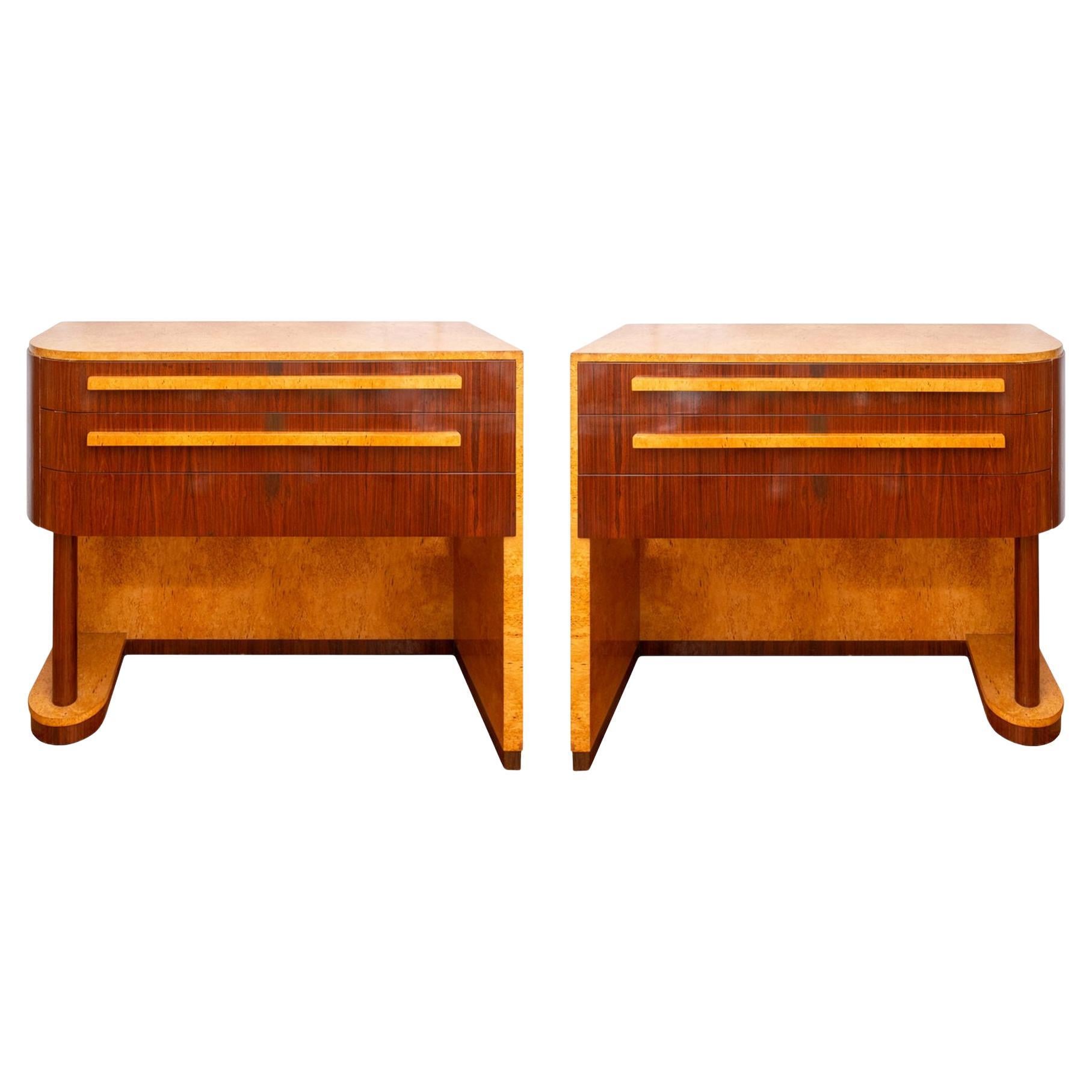 Consoles de buffet Art déco Donald Deskey, paire en vente
