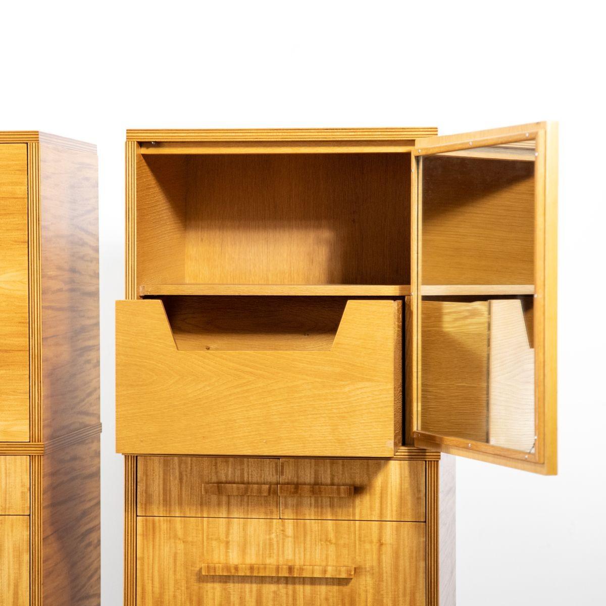 Donald Deskey Art Deco Skyscraper Dressers in Highly Figured Avodire 1940s Pair For Sale 2