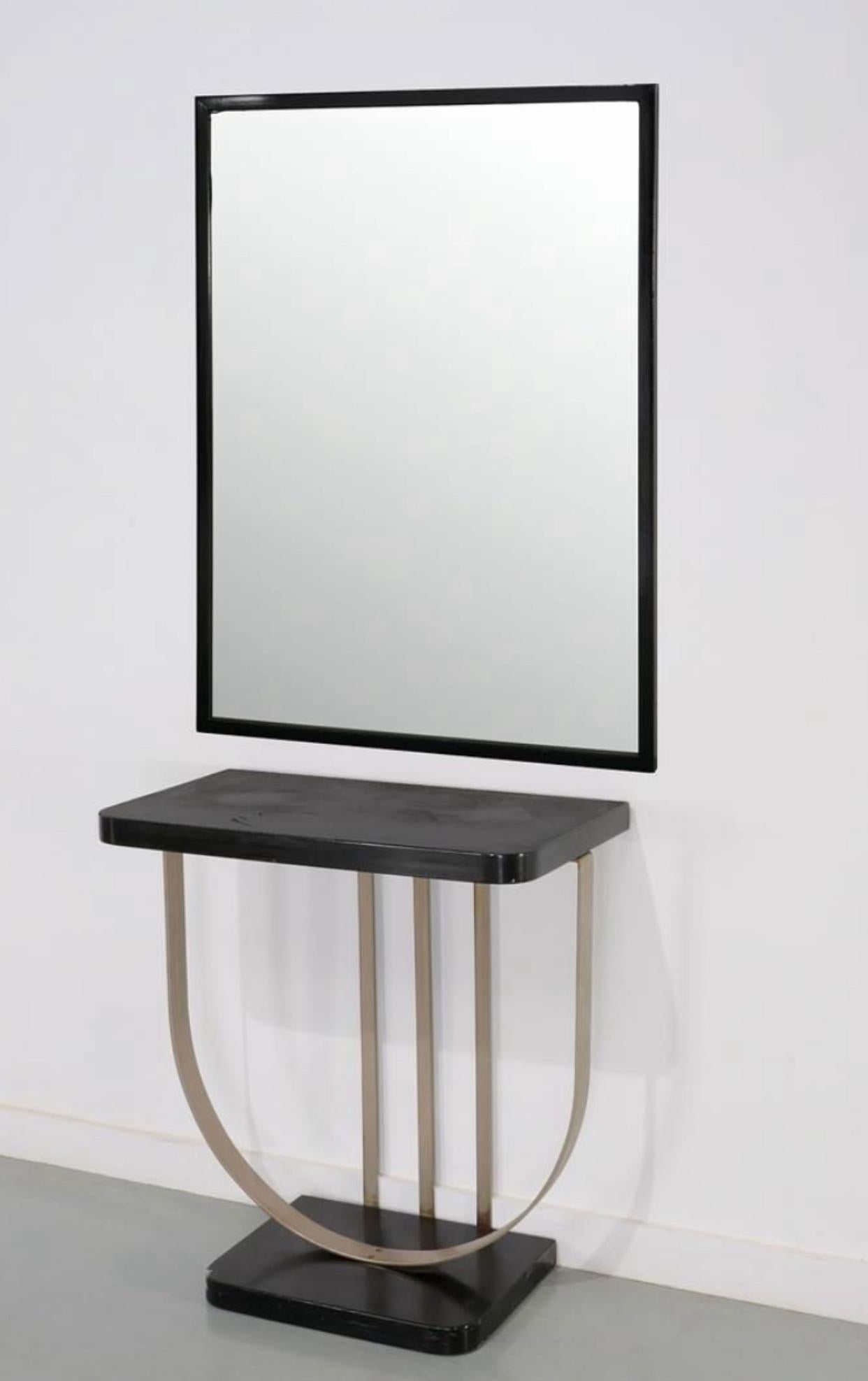Donald Deskey Attr. Art Moderne Console table and Wall Mirror. en vente 3