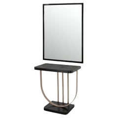 Donald Deskey Attr. Art Moderne Console table and Wall Mirror.