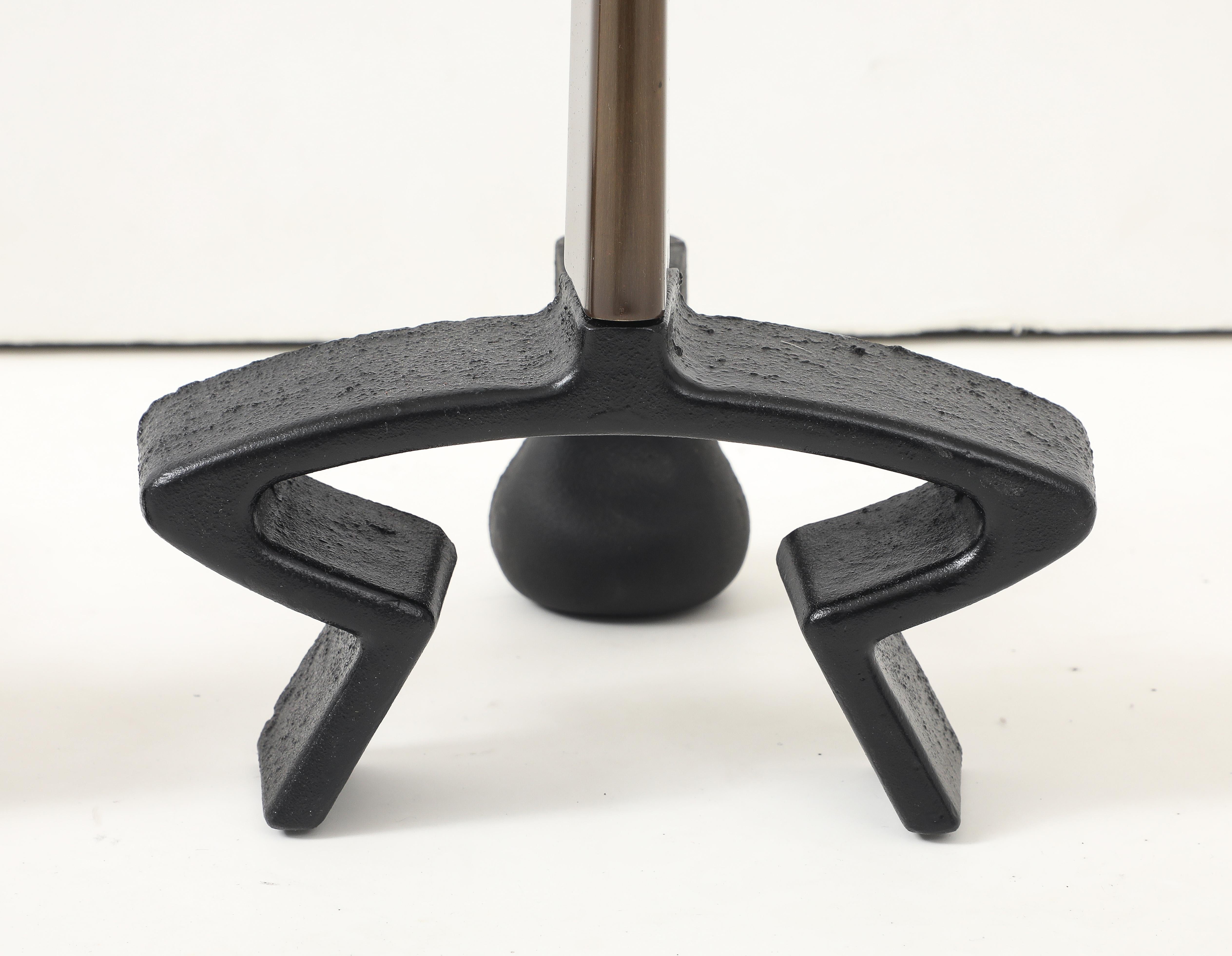 Donald Deskey Bronze Blade Andirons For Sale 4