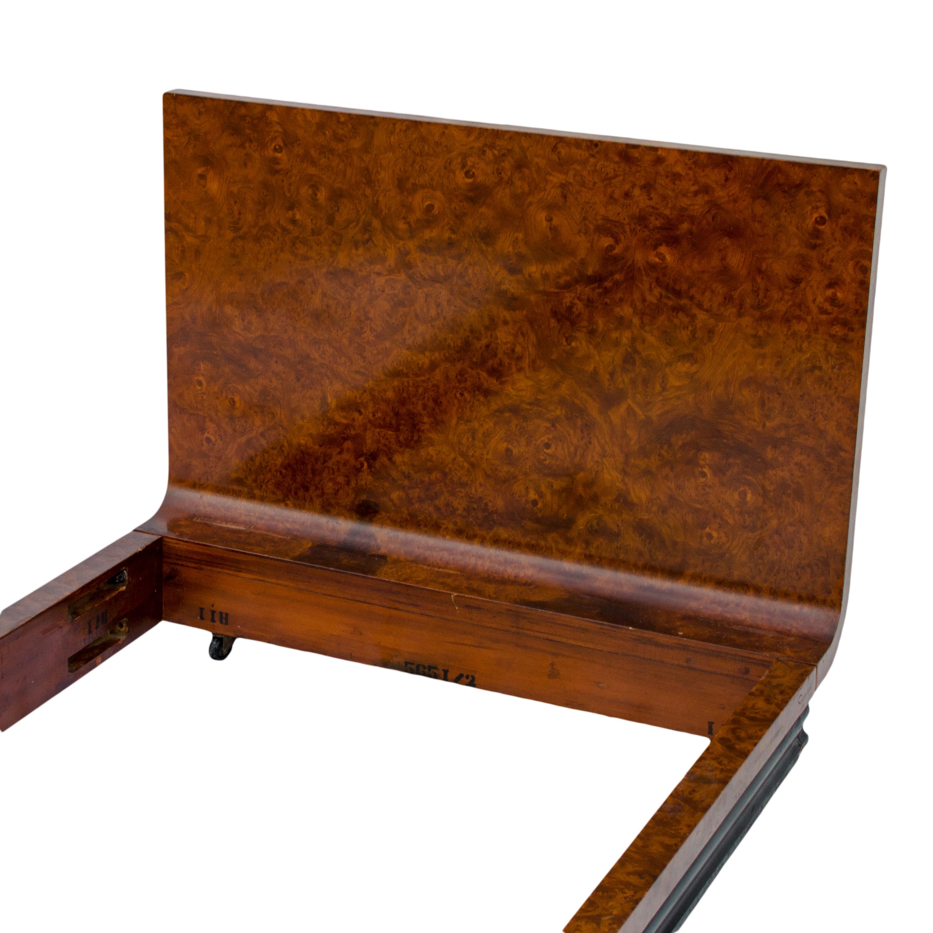 Donald Deskey Carpathian Elm Twin Beds for Widdicomb Co. In Good Condition For Sale In Savannah, GA