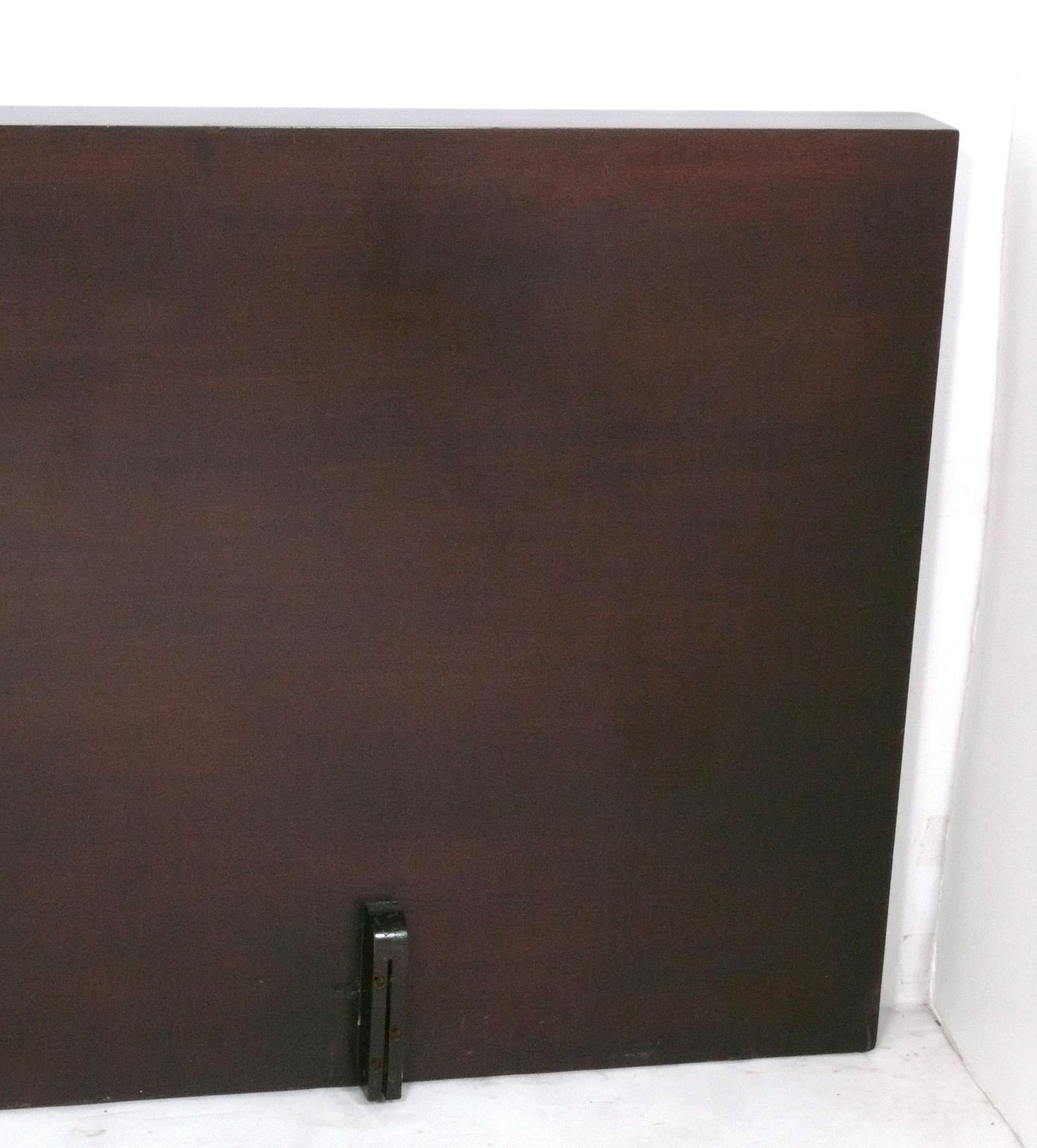 American Donald Deskey Clean Lined Art Deco Headboard circa 1930s King or Queen Size For Sale