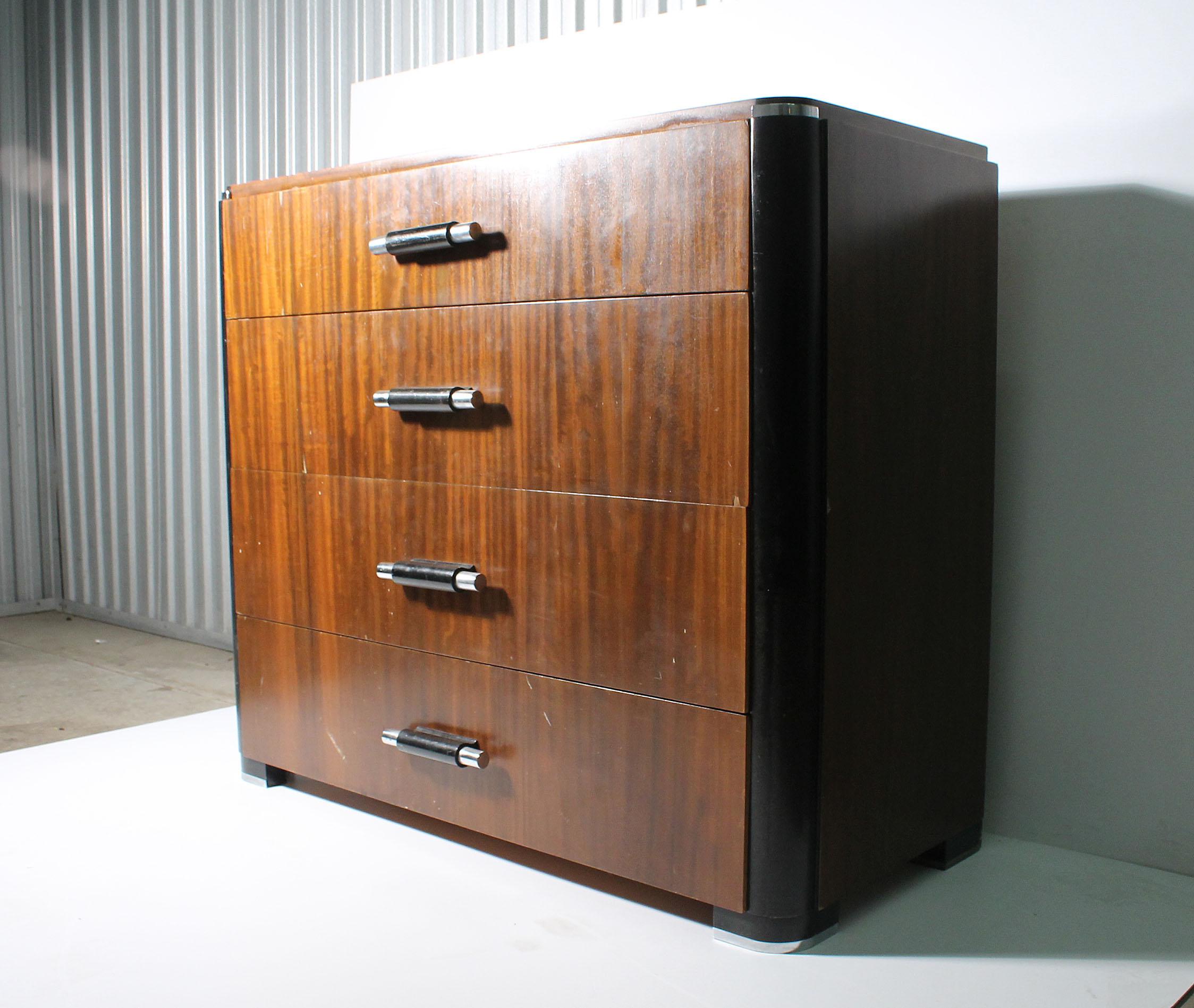 Art Deco Donald Deskey Deco Chest of Drawers For Sale