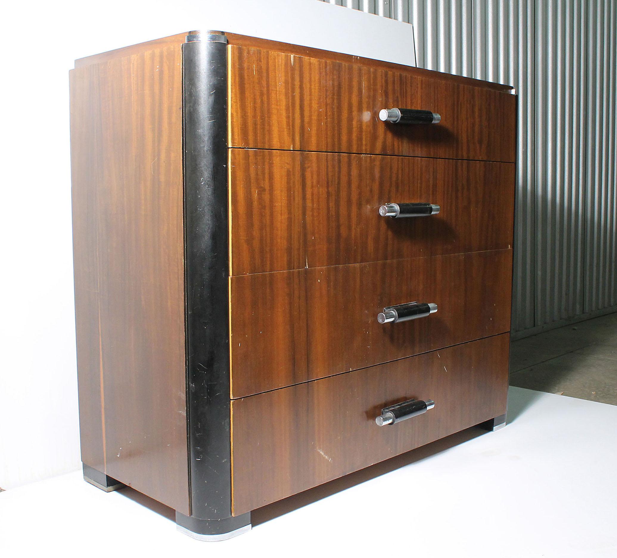 20th Century Donald Deskey Deco Chest of Drawers For Sale