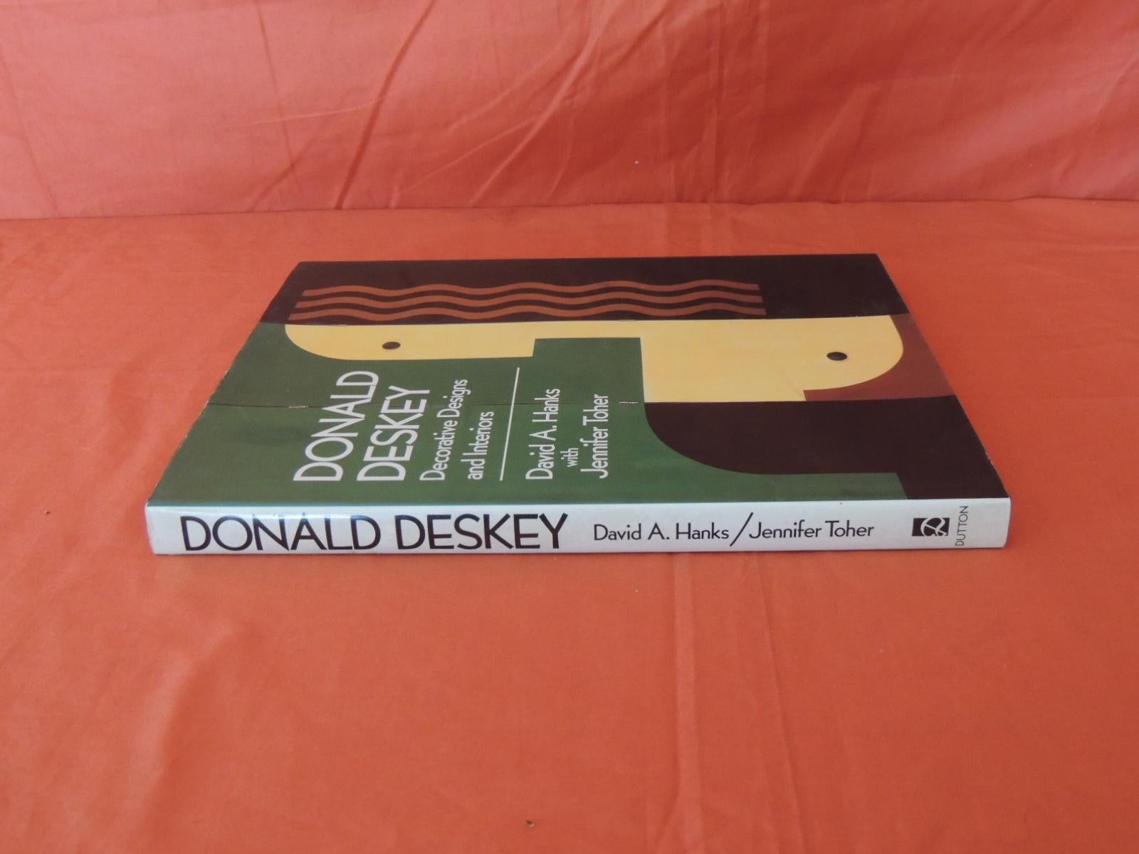 Donald Deskey Decorative Designs and Interiors hard-cover decorative vintage book, David A. Hanks with Jennifer Toher, E. P. Dutton, NY, 1987
Studies the important contributions made to the development of modern American decorative arts and interior