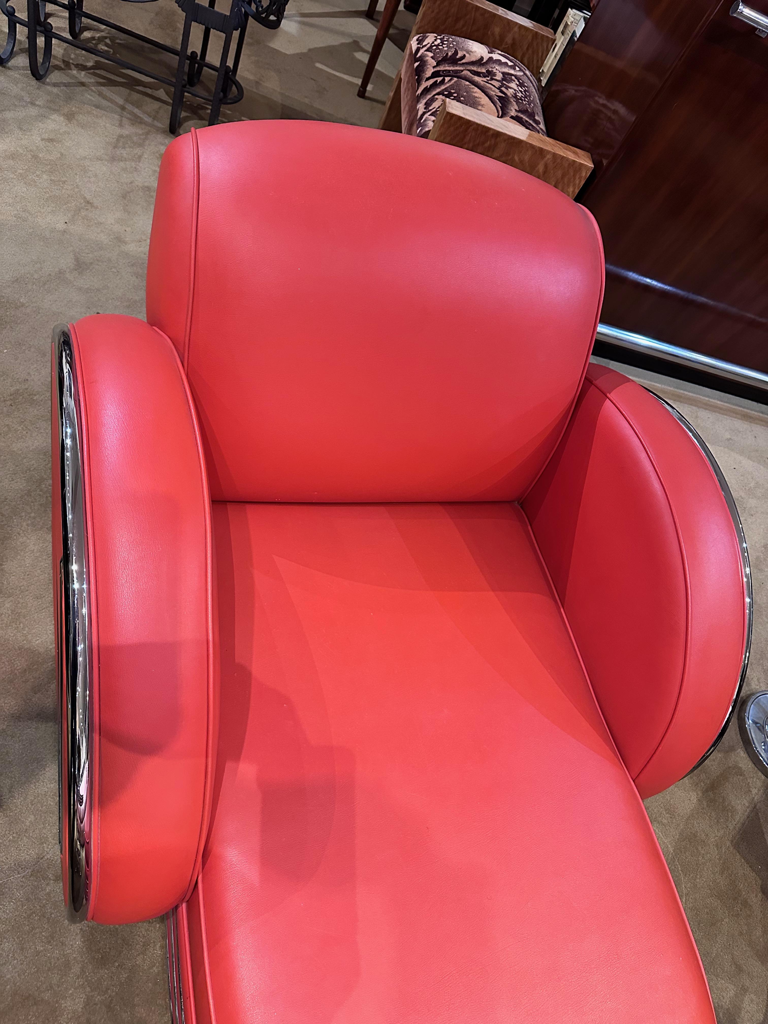 Donald Deskey Design Art Deco Sofa Chaise Lounge For Sale 1