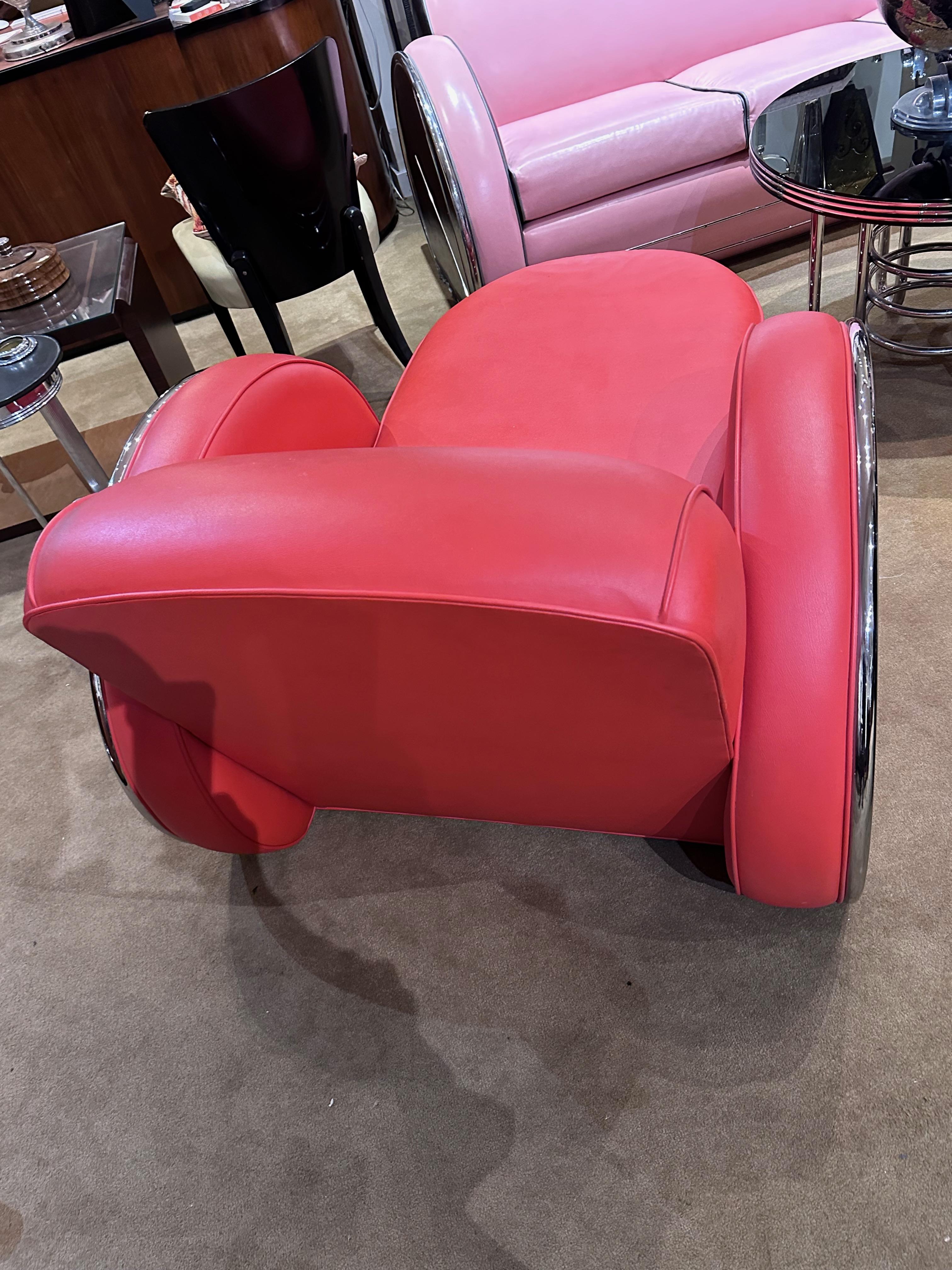 Donald Deskey Design Art Deco Sofa Chaise Lounge For Sale 3