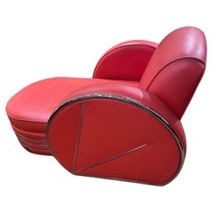 Retro Donald Deskey Design Art Deco Sofa Chaise Lounge